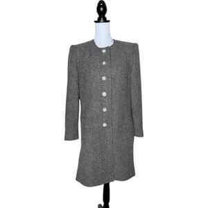 Jeanette Miner Chanel Inspo VTG Wool Coat Tweed France Paris Blazer Quiet Luxury